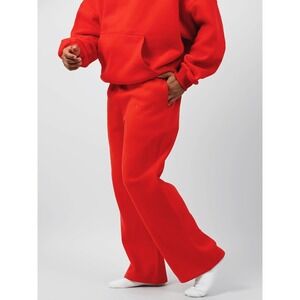 Comfrt Lightweight Fleece Straight Leg‎ Sweatpants Crimson Large New With Tags
